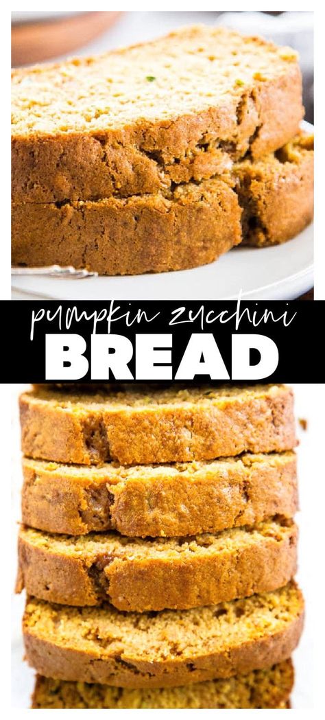 Pumpkin Zucchini Bread Zucchini Pumpkin Bread, Pumpkin Zucchini Bread, Pumpkin Zucchini, Best Homemade Bread Recipe, Fall Recipes Pumpkin, Savory Pumpkin Recipes, Pumpkin Spice Recipe, Pumpkin Waffles, Best Bread Recipe