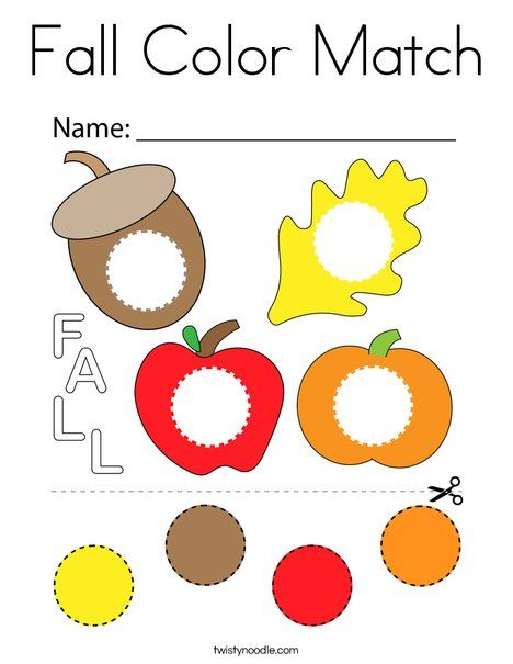 Fall Color Match Coloring Page - Twisty Noodle Fall Opposites Preschool, Fall Colors Activities For Preschool, Fall Matching Games For Toddlers, Two Year Old Fall Activities, Colors Of Fall Preschool, Fall Animal Activities For Toddlers, Harvest Week Preschool, Fall Worksheets For Toddlers, November Curriculum For Toddlers