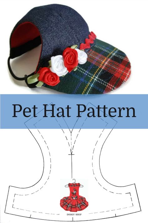 Dog Costume Sewing Pattern, Easy Dog Clothes Diy, Pet Clothes Patterns Free Printable, Making Dog Clothes, Dog Treat Bag Pattern Free Sewing, Dog Hat Sewing Pattern, Dog Hat Pattern Sewing, Dog Hat Pattern Free, Dog Clothes Sewing Patterns Free