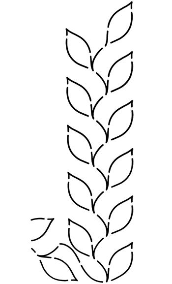 Quilt Stencil Fern Border 2 ½ in Fern Border, Peacock Embroidery Designs, Flower Pattern Drawing, Simple Hand Embroidery Patterns, Machine Quilting Patterns, Quilting Stencils, Diy Bead Embroidery, Simple Embroidery Designs, Diy Embroidery Designs