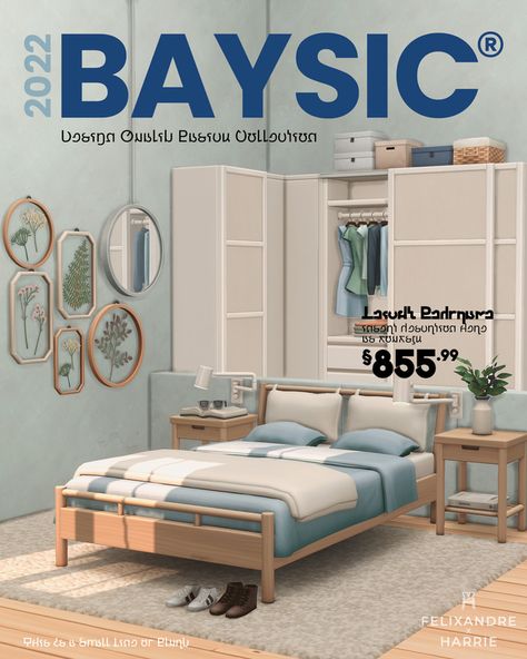 BAYSIC:) | Felixandre on Patreon Sims 4 Pack, The Sims 4 Pack, Toddler Bed Frame, Mods Sims 4, Sims 4 Beds, Sims 4 Kitchen, Muebles Sims 4 Cc, Sims Packs, Sims 4 Bedroom