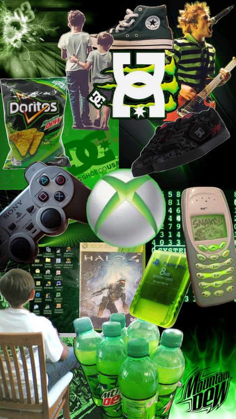 Punk Grunge Aesthetic, Older Brother Core, 2000s Rock, 2000s Vibe, Circle Collage, Vintage Skateboards, Nostalgia Core, Xbox 360 Games, 2000s Nostalgia