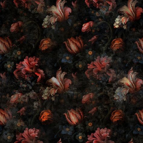 Vintage, Victorian Dark Floral Wallpaper With Flowers. Moody, Elegant Textured Wallpaper. Peel and Stick or Regular Wallpaper. Wall Decor. - Etsy Wallpaper With Flowers, Dark Floral Wallpaper, Regular Wallpaper, Moody Design, Dark Academia Wallpaper, Wallpaper Wall Decor, Wallpaper For Wall, Dining Room Paint, Victorian Wallpaper