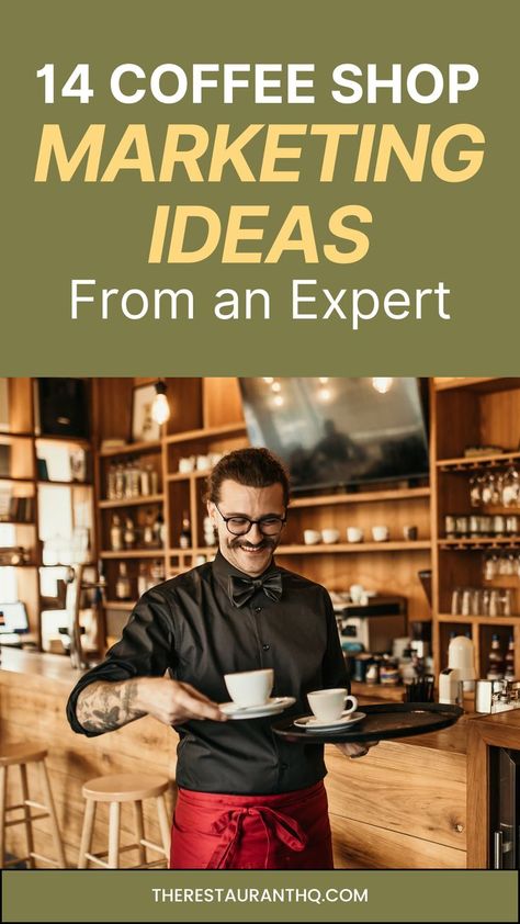 14 Coffee Shop Marketing Ideas From an Expert Coffee Shop Event Ideas, Coffee Event Ideas, Marketing Coffee Shop Ideas, Coffee Shop Retail Items, Coffee Shop Slogan Ideas, Christian Coffee Shop Ideas, How To Open A Bookstore Coffee Shop, Business Plan For Coffee Shop, Coffee Shop Marketing