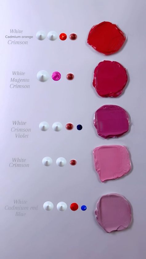 @zart_02 | Color Recipes #mixingcolors #colorchart #mixingpaint | Instagram What Colors Make Pink, Acrylic Colour Mixing Chart, Skin Tone Colors, Color Mixing Chart Acrylic, How To Make Pink, Color Mixing Guide, Mixing Paint Colors, Color Theory Art, Color Knowledge