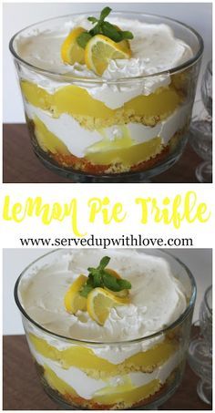 Trifle Bowl Desserts, Lemon Trifle, Trifle Bowl Recipes, Trifle Dessert Recipes, Super Easy Desserts, Trifle Desserts, Lemon Dessert Recipes, Trifle Recipe, Lemon Pie