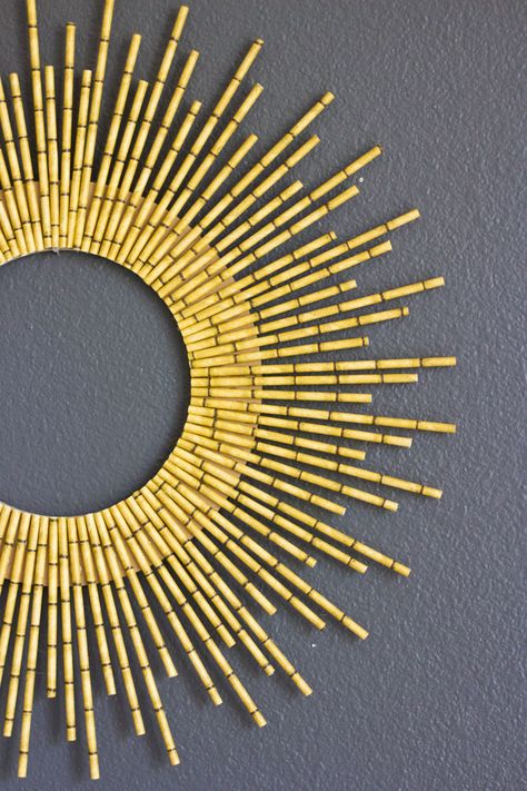 Bamboo Crafts Projects, Bamboo Crafts Diy, Diy Bamboo Projects, Starburst Wreath, Bamboo Art Diy, Bamboo Wreath, Paper Straws Crafts, Ag Mechanics, Bamboo Projects