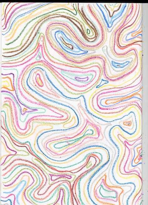 Abstract art made out of crayons and doodly lines. Not the biggerst fan of abstract but its very therapeutic to make/ draw Crayon Abstract Art, Zigzag Line, Crayon Drawings, Pencil Crayon, Crayon Art, Art References, Making Out, Crayon, Line Art