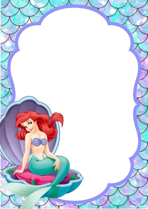 Ariel Birthday Invitations, Tinkerbell Invitations, Little Mermaid Invitations, Mermaid Birthday Party Invitations, Mermaid Invitation, Ariel Birthday, Mermaid Invitations, Mermaid Theme Birthday, Happy Birthday Fun