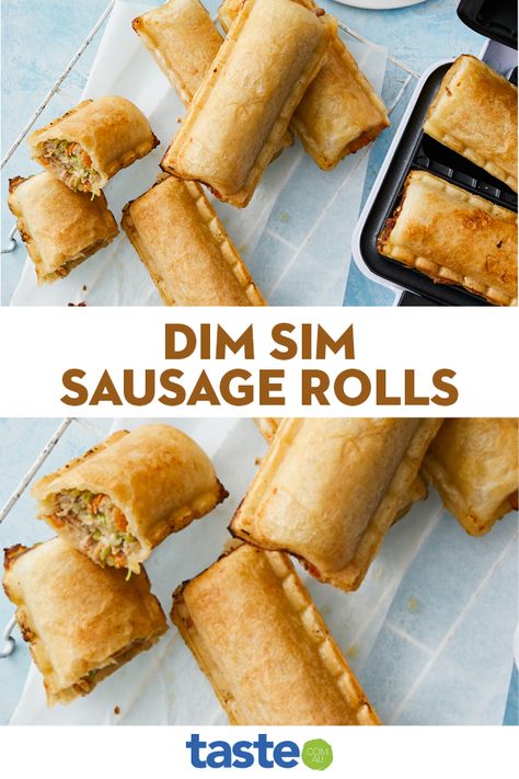 Pastry Maker Recipes, Sausage Snacks, Sausage Roll Maker Recipes, How To Make Sausage Rolls, Minced Beef Sausage Rolls, Marmite Sausage Rolls, Best Sausage Roll Recipe, Kmart Sausage Roll Maker Recipes, Mini Pie Maker