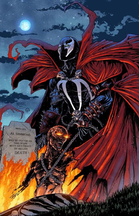 Spawn Comic Book Cover Wallpaper, Spawn Marvel, Al Simmons, Spawn Characters, Spawn Comics, Workout Men, Superman Artwork, Anime Websites, Manga Tattoo