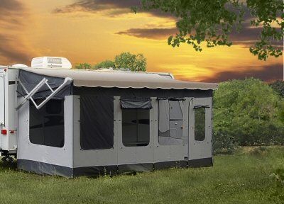 Carefree 291600 Vacation'r Screen Room for 16' to 17' Awning Rv Screen Rooms, 5th Wheel Camping, Airstream Bambi, Camping Diy, Camper Hacks, Rv Travel Trailers, Screen Room, Camper Makeover, Diy Camping