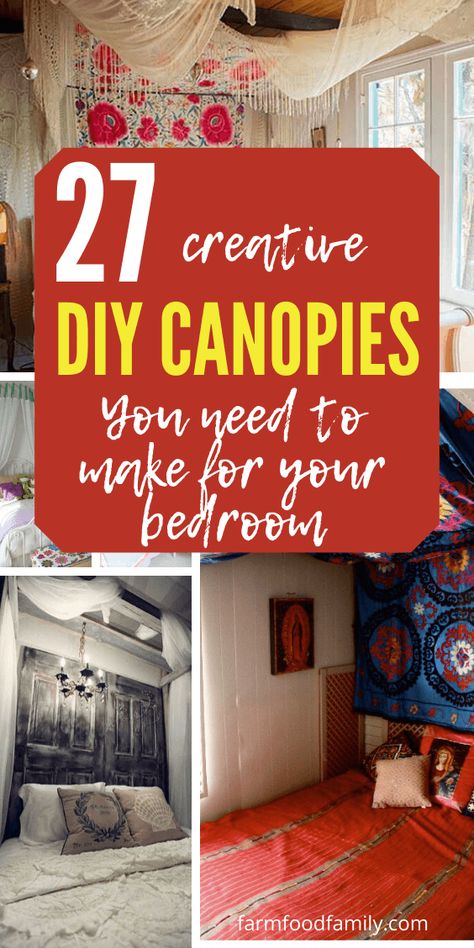 Bed Canopy Ideas, Canopy For Bed, Homemade Canopy, Diy Bed Canopy, Bed Blocks, Indoor Canopy, Twin Canopy Bed, Canopy Over Bed, No Panic