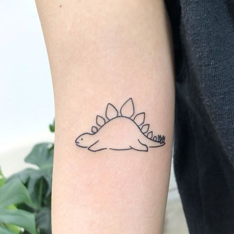 Stegasorus Tattoo, Buoy Tattoo, Funny Small Tattoos, Cute Animal Tattoos, Beautiful Tattoo Designs, Nerdy Tattoos, Cute Tattoo Ideas, Dinosaur Tattoos, Skeleton Tattoos