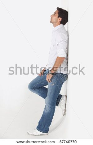 Leaning Against Counter Pose, Pin Against Wall Pose Reference, Pin Against Wall Pose, Man Leaning Against Wall, Leaning Against Wall, Chair Pose, Wall Drawing, Body Pose Drawing, Human Poses