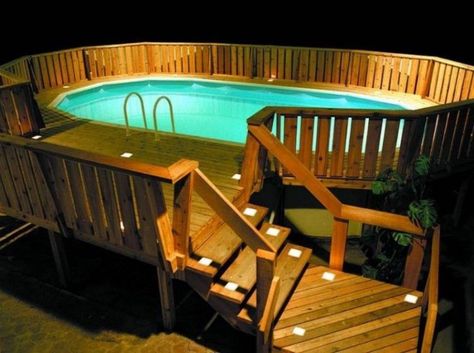 If you’re in the confusion of choosing which one you should go with: in-ground pool or above ground pool, you can consider these benefits of above ground pool. Check it out!  #abovegroundpool #swimmingpool #pool #backyard #deck #holiday #intex #outdoor Pool With Decking, Wooden Deck Designs, Oberirdischer Pool, Deck Piscina, Pool Deck Plans, Best Above Ground Pool, Swimming Pool Decks, Above Ground Pool Landscaping, Above Ground Pool Decks