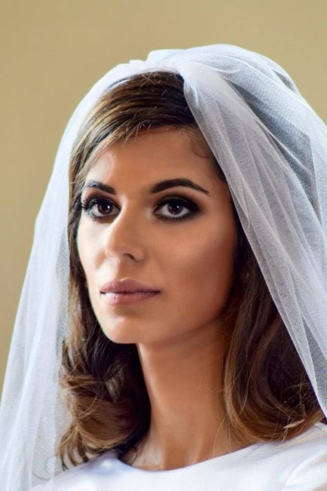 The 1960s Bridal Hair and Makeup Trend | Make Me Bridal Beehive Wedding Hair, 1960 Wedding, Wedding Hair With Veil, Hair With Veil, 60s Wedding, 1960s Wedding, 60s Hair, Bridal Hair Veil, Bridal Makeup Natural