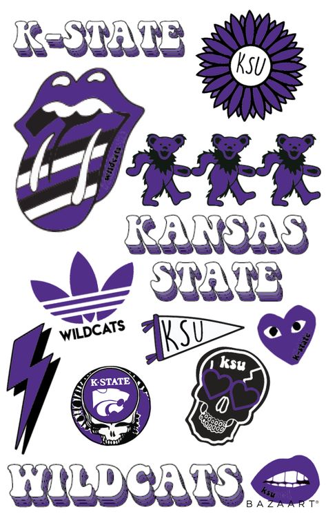 K State, University Of Kansas Aesthetic, Kansas State University Aesthetic, Chanel Stickers, Kansas State Wildcats Wallpaper, Kansas State Wildcats Svg, Kansas City Monarchs, Kentucky Wildcats Wallpaper, Ksu Wildcats