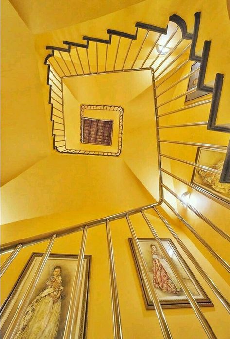 Yellow Aesthetic Pastel, Yellow Room, Yellow Theme, Rainbow Aesthetic, Yellow Walls, Yellow Submarine, Yellow Wallpaper, Yellow Aesthetic, Spiral Staircase