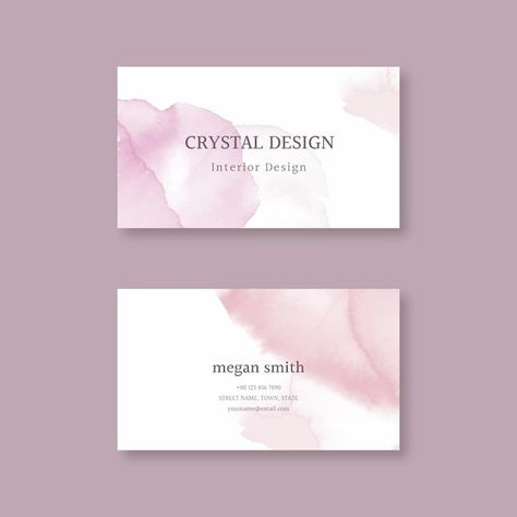 Watercolor Packaging, Business Card Icons, Watercolor Business, Watercolor Branding, Watercolor Business Cards, Luxury Business Cards, Card Watercolor, Modern Card, Crochet Business