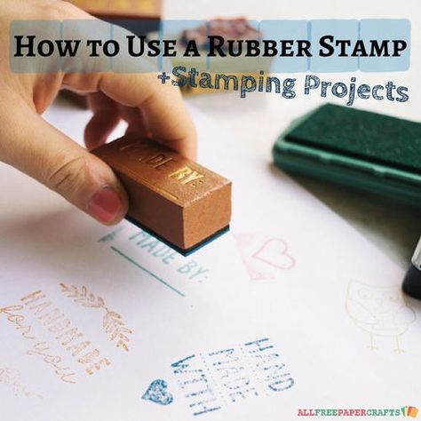 How to Use a Rubber Stamp + 10 Stamping Projects | These rubber stamping crafts will be much easier once you learn how to use stamps correctly! How To Use Rubber Stamps, Rubber Stamp Crafts Projects Ideas, Rubber Stamping Ideas, Rubber Stamps Diy, Glitter Projects, Make Your Own Stamp, Rubber Stamps Design, Rubber Stamping Techniques, Stamping Crafts