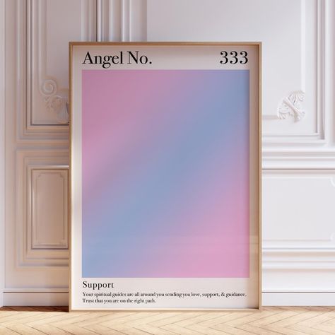 - New With Tags - Unframed - Measurements Are In Inches Danish Pictures, Urban Outfitters Art, Number 333, Poster Color, Blue Aura, Spiritual Guides, Poster Colour, Bedroom Art, Home Art