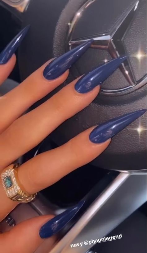 Kylie Nails, Kylie Jenner Nails, Cute Simple Nails, Stiletto Nails Designs, Nails Only, Blue Nail, Bling Acrylic Nails, Fire Nails, Pretty Acrylic Nails