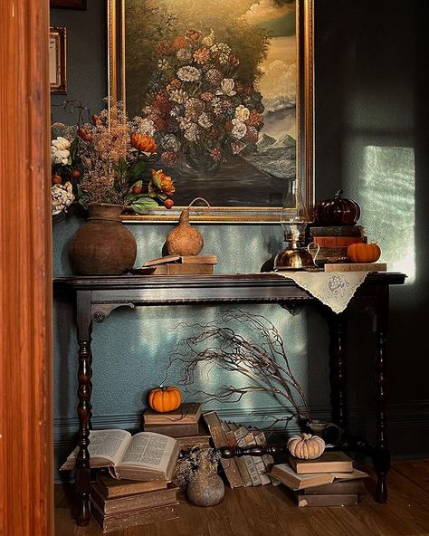 Is It Fall Yet, Closet Tips, Light Academia Decor, Moody Autumn, Harvest Theme, Fall Fireplace, Moody Decor, Cosy House, Small Home Offices