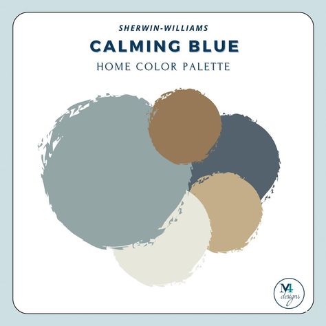 Have you checked out any of my new Color Palettes lately? Check out the link in my stories or message me if you need help with color selections. #m4designsfl #colorconsultant #colorpalette #paintcolors #colorconsultation #homeinspo #colorinspo Blue And Grey Paint Schemes, Ppg Blue Paint Colors, Hallway Paint Colors With Wainscoting, Sherwin Williams Windy Blue Bathroom, Complimentary Blue Color Scheme, Blue Goes With What Color, Soft Blue Living Room Walls, Small Living Room Ideas Color, Greek Blue Paint Colors