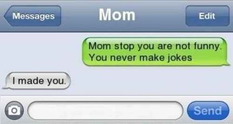 And this ultimate mom comeback: | 19 Jokes You Should Send To Your Mom Right Now Humour, Text Fails, Awkward Text Messages, Sms Humor, Mom Texts, Awkward Texts, Funny Texts From Parents, Message Mom, Funny Text Fails