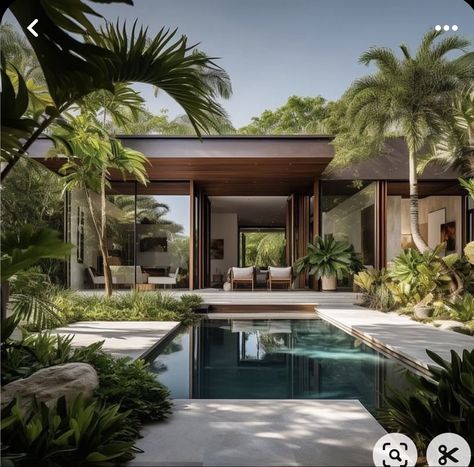 Modern Tropical House, Casa Cook, Tropical House Design, Zen House, Bali House, Thai House, Tropical Architecture, Modern Villa Design, Island House