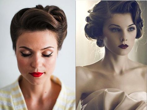 Retro Updo, Vintage Updo, Classic Wedding Hair, Wedding Updos, Wedding Hairstyles Bride, Vintage Wedding Hair, Hairstyles Updo, Trendy Wedding Hairstyles, Wedding Hairstyles Updo