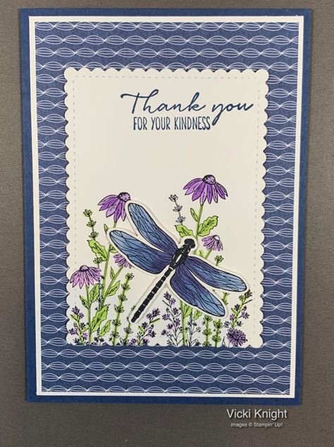 Dragonfly Garden, Easy Birthday, Hand Made Greeting Cards, Spring Cards, Cards Greeting, Butterfly Cards, Stamping Up Cards, Card Layout, Floral Cards