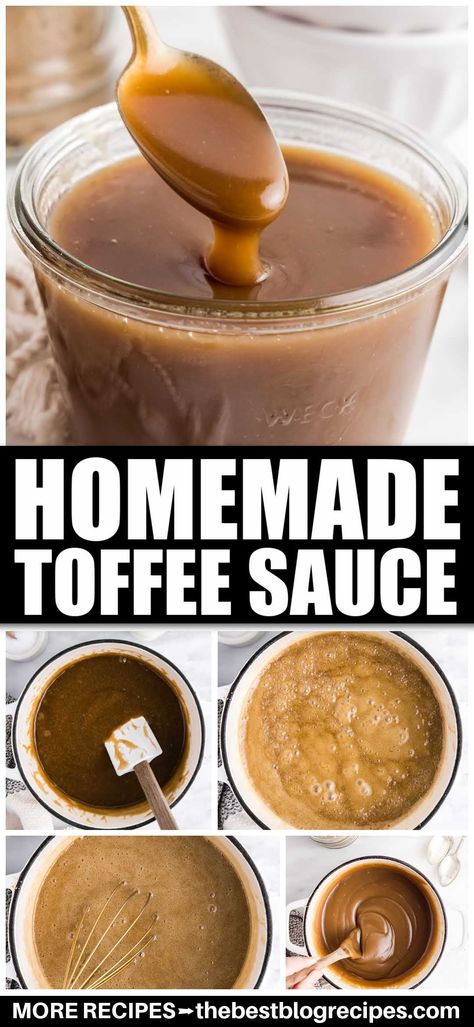 Toffee Sauce Homemade Toffee Sauce, Toffee Sauce Recipe Easy, Cookie Dipping Sauce, Toffee Sauce Recipe, Sweet Sauces, Homemade Toffee, Homemade Sauce Recipes, Toffee Sauce, Butter Toffee