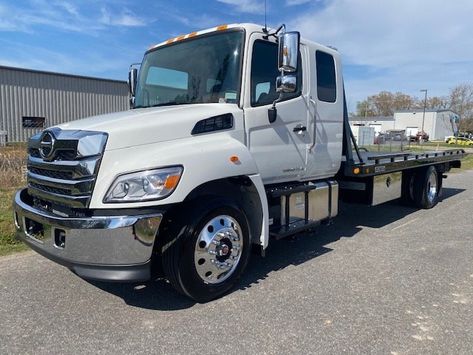 This unit has a Miller industries build with a 21.5 x 102 wide steel bed with removal rail system, air ride suspension, two car carrier with wheel lift and towing ball mount, oversized 90 gallon fuel tank system, Alcoa, high polished alloy wheels, carbon fiber interior trim, cloth seats, air ride drivers seat, Bluetooth stereo system, tall roof area, multiple bed keyway tiedown slots, LED lights, Whelen strobe light bar system and much more, we have multiples of these identical units available. Rollback Tow Truck, Broken Iphone Screen, Trucks For Sell, Broken Iphone, Flat Deck, Flatbed Towing, Truck Business, Workout Beginner, Flatbed Trailer