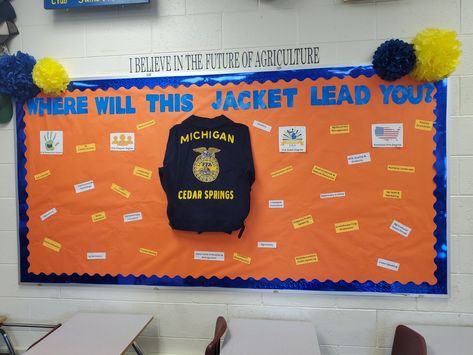 Ffa Bulliten Board, Ffa Room Decor, Ag Teacher Bulletin Boards, Ffa Board Ideas, Ag Classroom Bulletin Boards, Agriculture Bulletin Board Ideas, Ffa Bulletin Boards Ideas High Schools, Ffa Bulletin Boards Ideas, Ffa Bulletin Boards