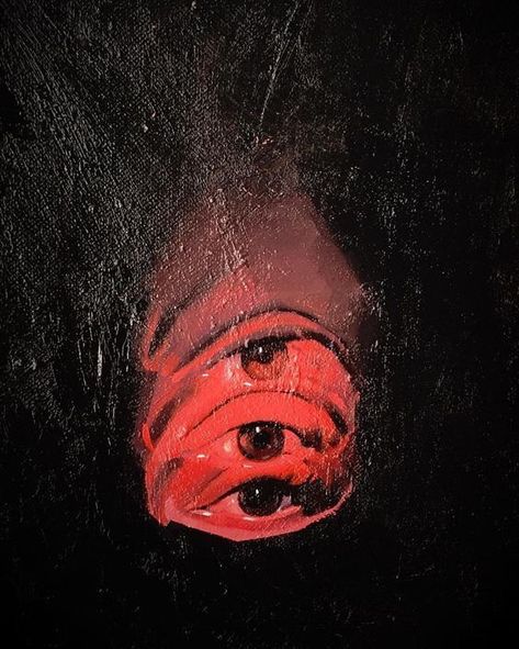 Red eyes Deformity Art, Arte Inspo, Wow Art, Black Mamba, Red Eyes, Red Aesthetic, Pics Art, Horror Art, Dark Art