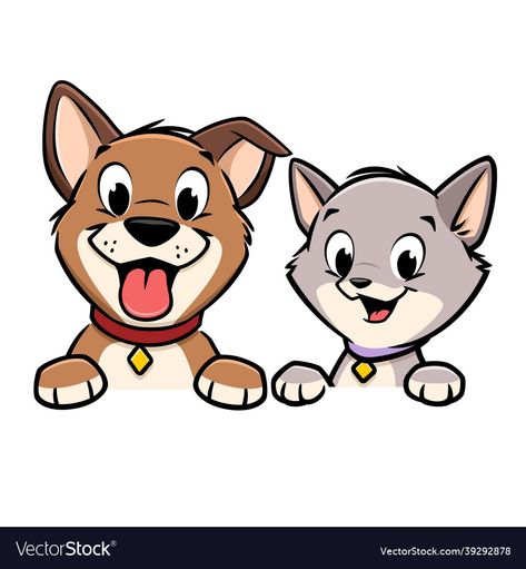 Animated Dogs Cartoon, Cat Vector Illustration, Cat Vector, Cartoon Character Pictures, Programming For Kids, Cute Sets, Cartoon Dog, Animated Gifs, Pet Shop