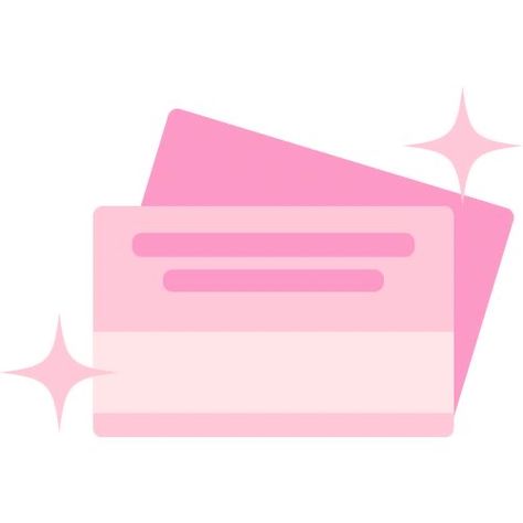 Pink Credit Card Aesthetic, Money Icon Pink, Pink Shopping Icon, Aesthetic Credit Card Design, Pink Credit Card, Money Icon, Credit Card Icon, Card Icon, Logo Online Shop