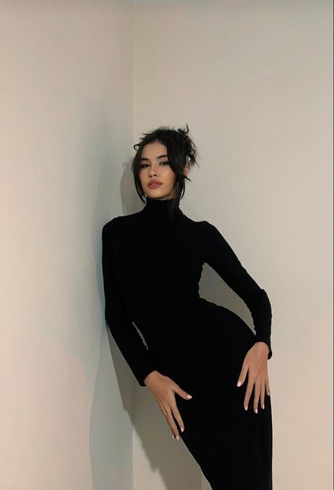 Black Dress, Wall, White, Black