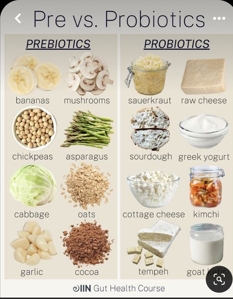 Healthy Probiotics, Gut Health Recipes, Resep Diet, Prebiotics And Probiotics, Probiotic Foods, Makanan Diet, Food Info, Healing Food, Food Facts