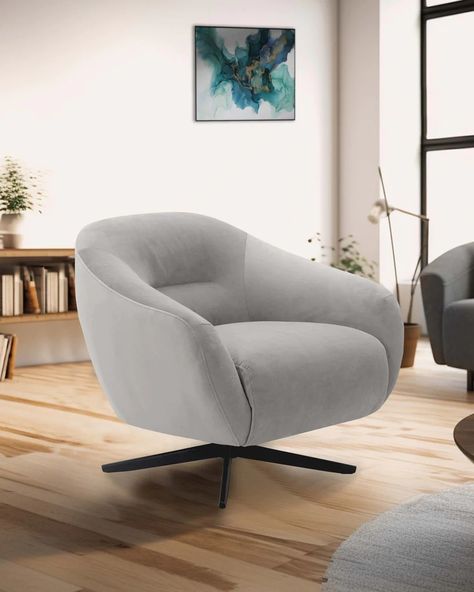 Grey Occasional Chair, Swivel Accent Chairs, Lounge Dining Room, Swivel Chair Living Room, Chair Living Room, Velvet Accent Chair, Velvet Accents, Swivel Accent Chair, Occasional Chair