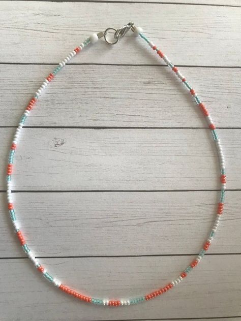 Pink dream seed bead necklace choker -  Pink dream seed bead necklace choker | Etsy Seed Bead Necklace Choker, Simple Beaded Necklaces, Beaded Jewelry Necklaces, Beaded Necklace Designs, Beaded Necklace Diy, Beads Bracelet Design, Seed Bead Necklace, Seed Bead Bracelets, Necklace Choker