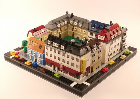 Lego Club, Construction Lego, Micro Lego, Lego Modular, Lego Photo, City Block, Lego Blocks, Lego Craft, Lego Builder