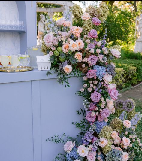 Spring Floral Installation, Royal Wedding Flowers, Enchanted Wedding Decor, Periwinkle Cottage, Apricot Flowers, Wildflower Wedding Theme, Enchanted Wedding, Flower Installation, Wedding Venue Decorations