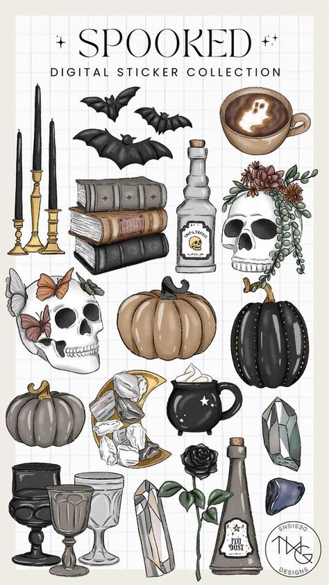 Spooked Clipart Collection Sticker #sticker Stickers #stickers freesticker #freesticker freestickers #freestickers free download sticker #freedownloadsticker 6.200 October Digital Stickers, Cute Halloween Stickers Printable, Digital Journaling Stickers, Stickers To Print Out, Halloween Stickers Aesthetic, Journal Stickers Free Printable, Free Goodnotes Stickers, Aesthetic Sticker Design, Sticker Sheets Aesthetic