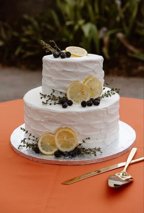 Two Tier Lemon Cake, Lemon Grooms Cake, Lemon Wedding Cake Decoration, Wedding Cake Mediterranean, Yellow Blue Wedding Cake, Wedding Cake Fruit And Flowers, Wedding Cake With Lemons, Lemon Cake Wedding, Italian Summer Cake