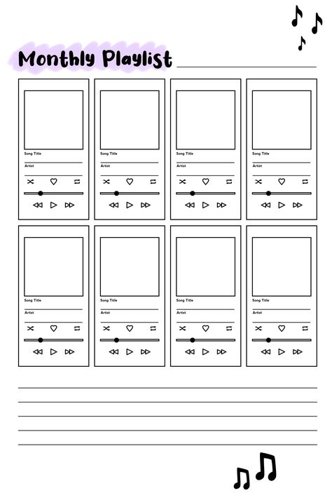 Planner Schedule Template, Self Care Template Aesthetic, Goodnotes Self Care Journal, Mood Tracker Goodnotes Template, Monthly Playlist Template, Ipad Journaling Template, Digital Bujo Template, Journal Templates Aesthetic, Good Notes Ipad Templates