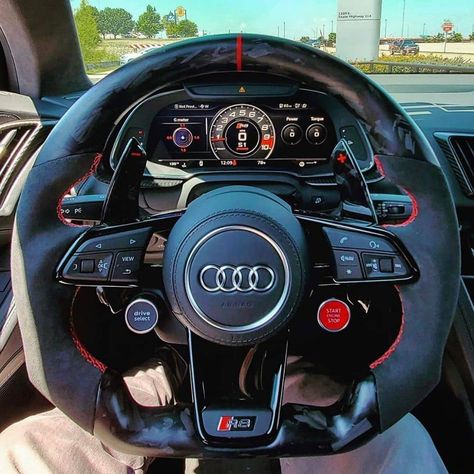 AudiLOOO❤VER on Instagram: “🔥Unique Audi R8 Steering Wheel🔥 Save money on tuning parts: • @ultimatecustomsuk 10% with code AUDILOVER • @bk.motorsport 10% with code…” Rs6 Audi, Roadster Car, Luxury Cars Audi, Tesla Roadster, Audi Rs6, Caption This, Audi Sport, Audi Rs, Ferrari Car