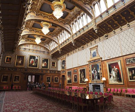 Windsor Castle Interior, Inside Windsor Castle, St Georges Hall, Chateau House, Royal Room, British Castles, Prince William And Kate Middleton, English Interior, Palace Interior